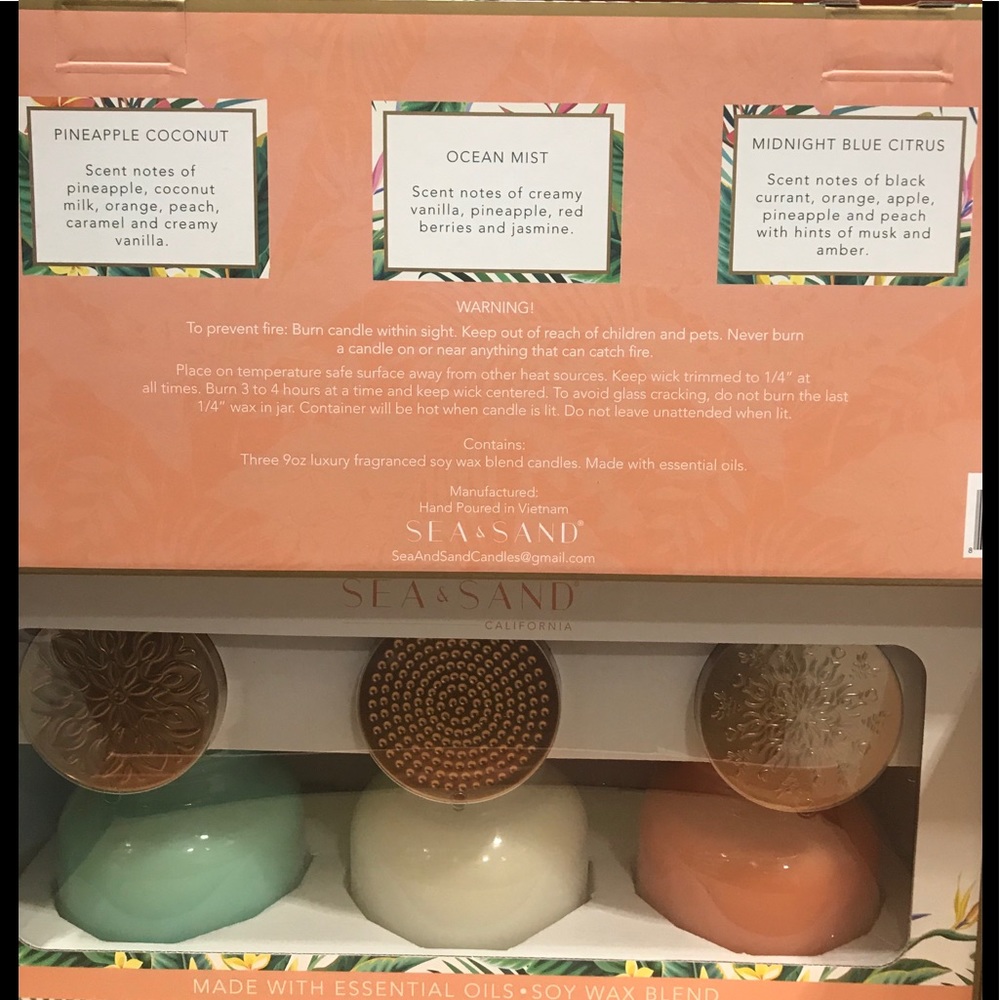 Sea & Sand 9oz Candles 3-piece Set - Picture 4 of 4